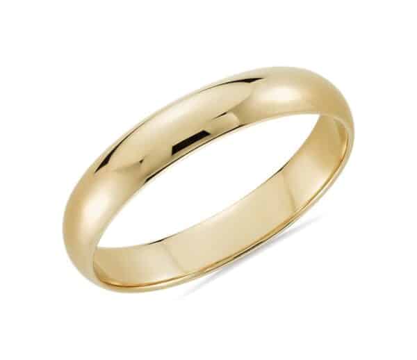 Anillo de matrimonio para hombre oro amarillo estilo CLASICO ewa joyeria