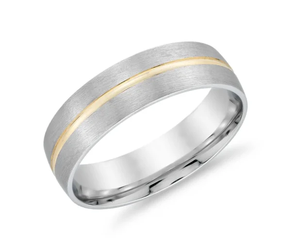 Anillos de matrimonio en oro blanco y amarillo estilo DIAMANTES FLOTANTES 3