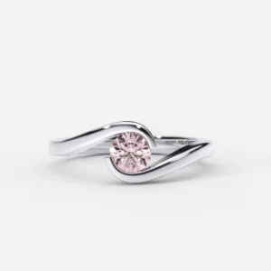 EWA joyería Anillo de compromiso en oro blanco con dimanate solitario estilo DERIVACIÓN
