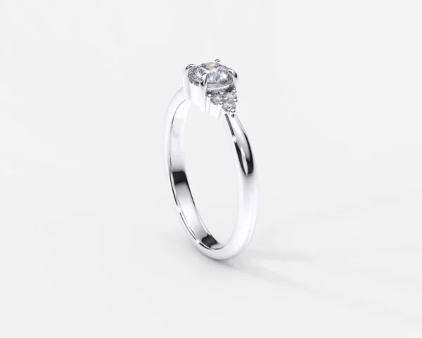Solitario diamante 4 puntas estilo óvalo 3