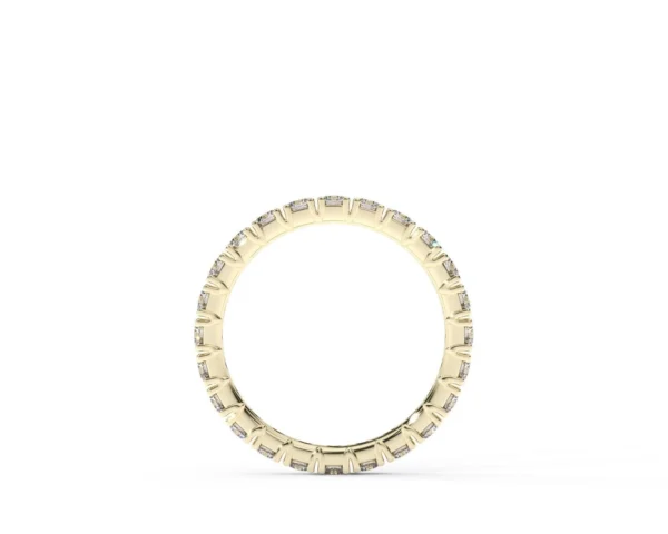 Anillo de compromiso oro amarillo con diamantes Eternidad EWA joyeria 2
