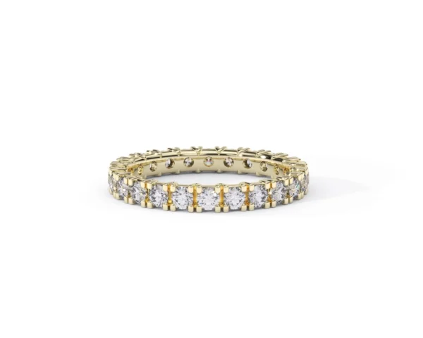 Anillo de compromiso oro amarillo con diamantes Eternidad EWA joyeria 3