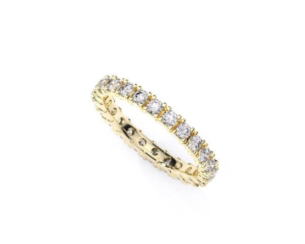 Anillo de compromiso oro amarillo con diamantes Eternidad EWA joyeria