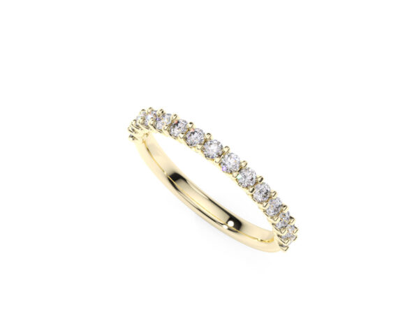 Anillo de compromiso oro amarillo con diamantes estilo de Garra EWA joyeria 1