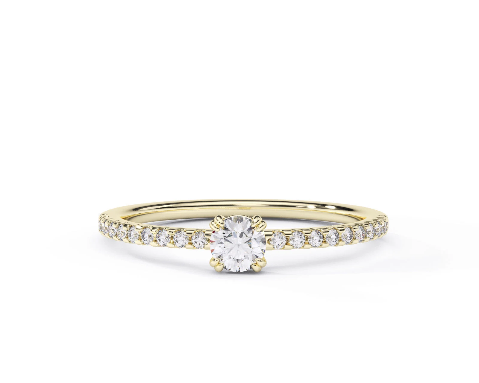 Anillo de compromiso oro amarillo con diamantes estilo tradicional EWA joyeria 2 Anillo de compromiso oro amarillo con diamantes estilo tradicional EWA joyeria 2