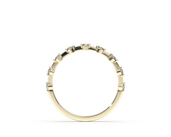 Anillo de oro amarillo con diamantes estilo minimalista EWA Joyeria 3