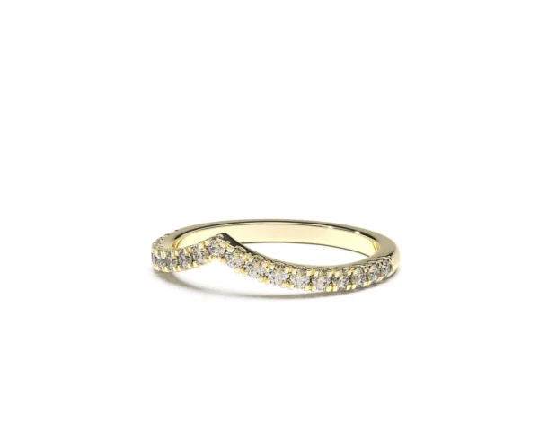 Anillo en oro amarillo con diamantes estilo en V2 EWA joyeria 2