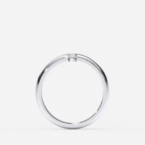 Anillo de compromiso oro blanco con diamante estilo CHANEL2 2