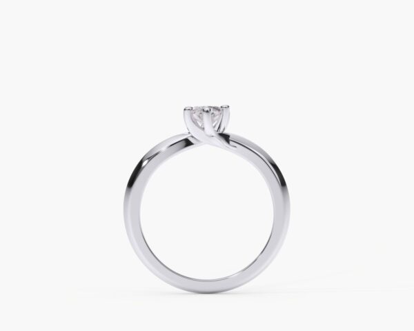 Anillo de compromiso oro blanco con diamante estilo MARQUISE 3