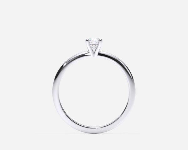 Anillo de compromiso oro blanco con diamante estilo MINIMALISTA 4