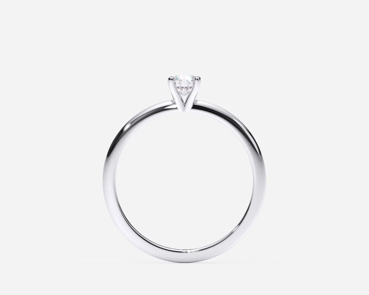 Anillo de compromiso oro blanco con diamante estilo MINIMALISTA 4 Anillo de compromiso oro blanco con diamante estilo MINIMALISTA 4