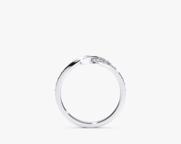 Anillo de matrimonio en oro blanco con diamantes mujer estilo PUNTAS SUPERFICIALES 2