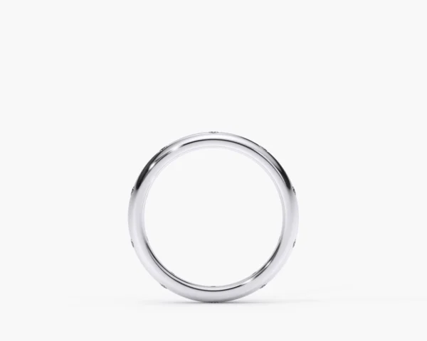Anillo de matrimonio en oro blanco con diamantes hombre estilo FLUSH EWA joyeria 3
