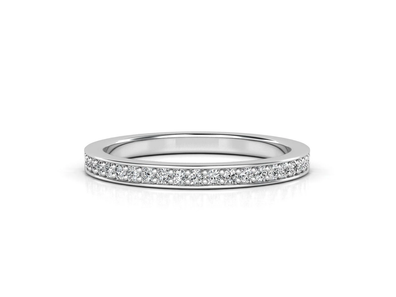 Anillo de matrimonio mujer en oro blanco con diamantes estilo CHANEL EWA Joyeria Anillo de matrimonio mujer en oro blanco con diamantes estilo CHANEL EWA Joyeria