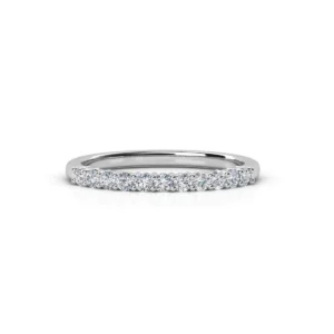 Anillo de matrimonio mujer en oro blanco con diamantes estilo ETERNITY EWA Joyeria