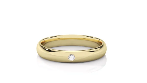 Anillo de matrimonio en oro blanco con diamante hombre estilo D-SHAPED EWA joyeria 2