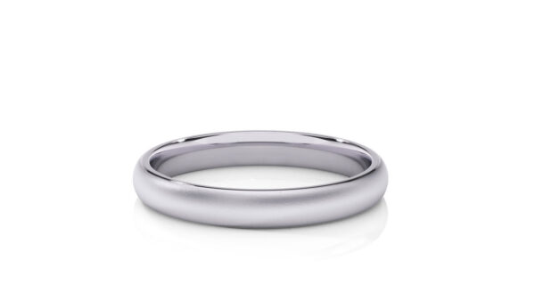 Anillo de matrimonio en oro blanco hombre estilo D-SHAPED EWA joyeria 1