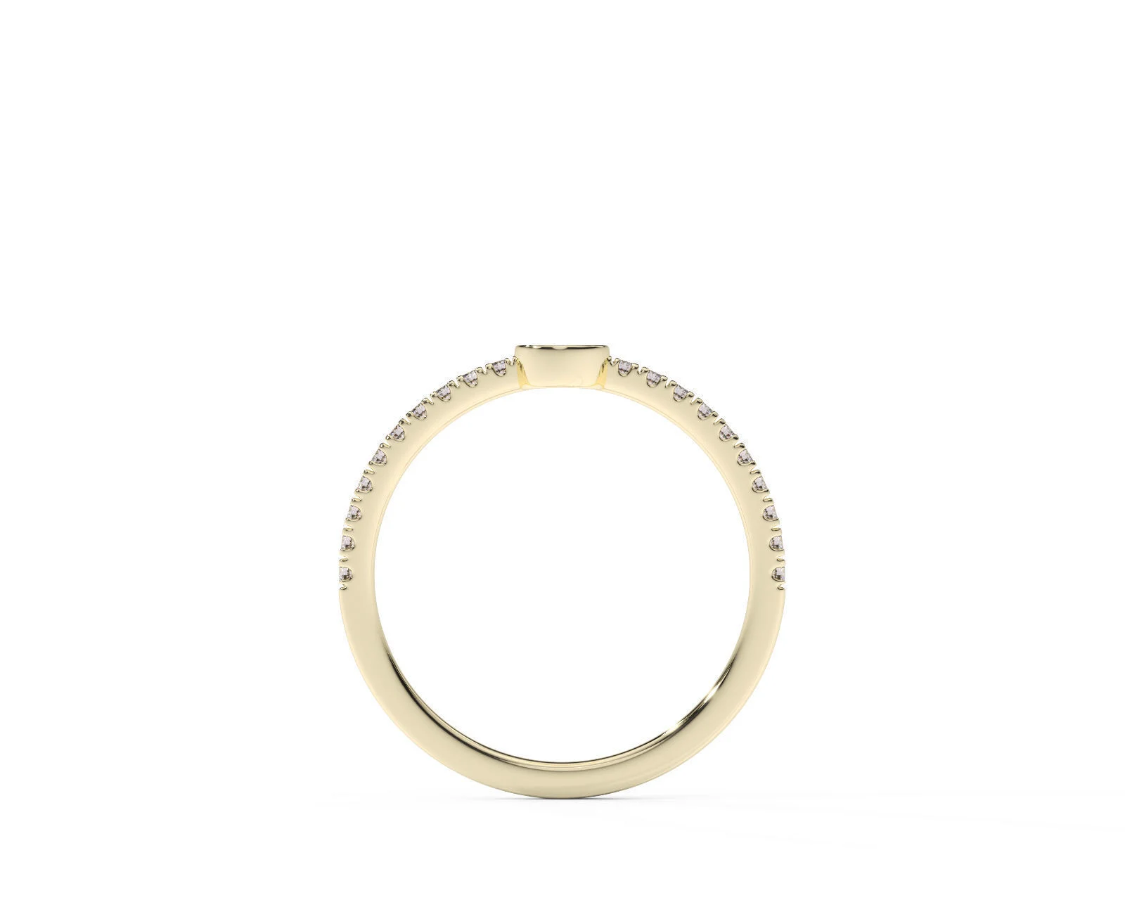 EWAJoyeria Anillo en oro amarillo con diamantes ajuste ESCALOPA 2