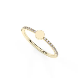 EWAJoyeria Anillo en oro amarillo con diamantes ajuste ESCALOPA 5
