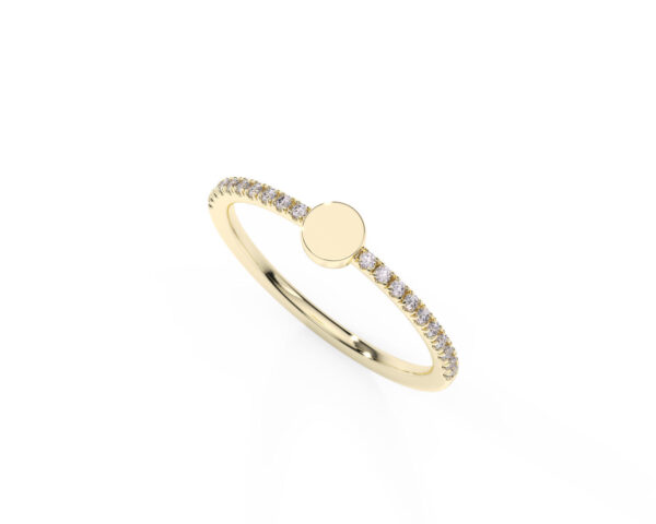 EWAJoyeria Anillo en oro amarillo con diamantes ajuste ESCALOPA 5