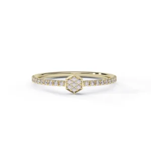 Anillo de oro amarillo con diamantes estilo Ovalado EWA Joyeria 2