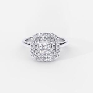 EWA joyería Anillo de compromiso con diamantes estilo HALO CLASICO 2