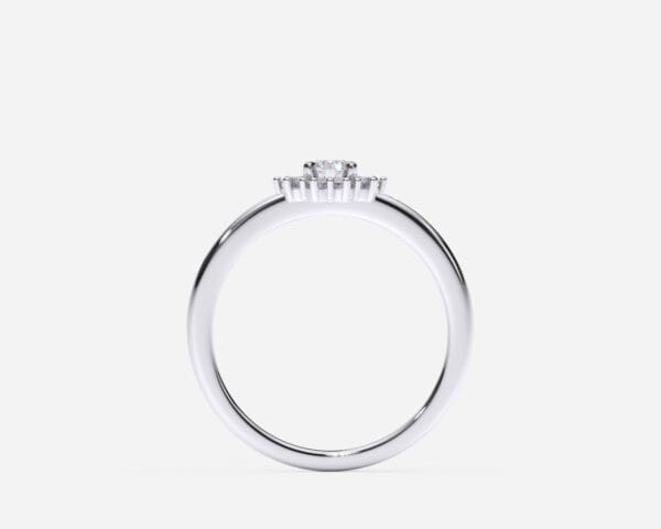 EWA joyeria Anillo de compromiso en oro blanco con diamante ESTRELLA 2