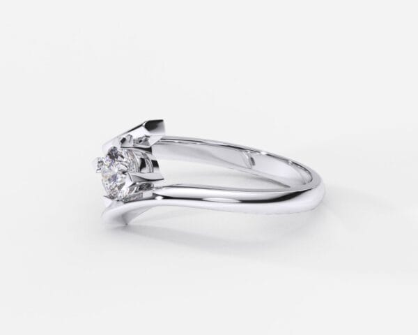 EWA joyeria Anillo de compromiso en oro blanco con diamantes estilo DETOUR 3