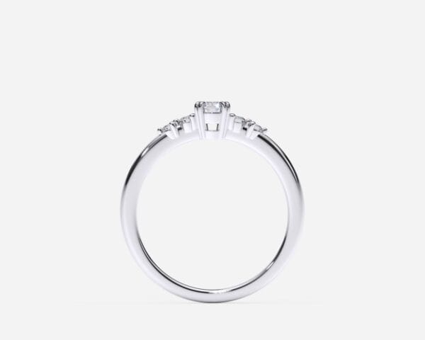 EWA joyería Anillo de compromiso en oro blanco con diamantes estilo GARRAS SUPERFICIALES 2 2
