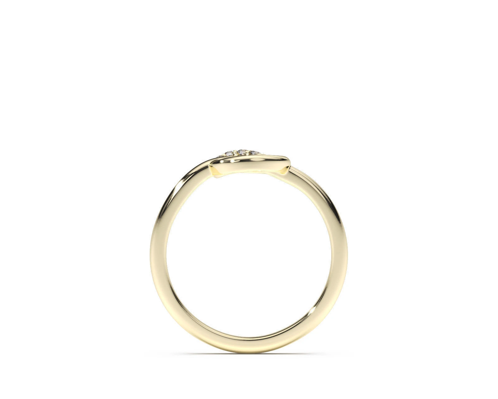 Anillo de oro amarillo con diamantes estilo Corazon EWA Joyeria 3