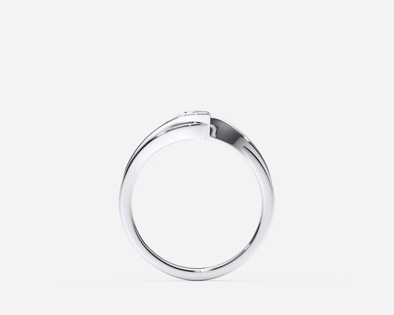 Anillo de compromiso en oro blanco con diamantes estilo FORMA LIBRE 4 2