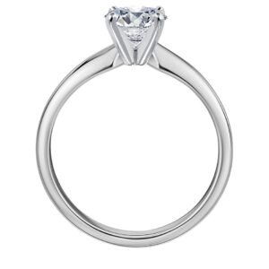 Anillo de Compromiso Oro Blanco Con Diamante Solitario