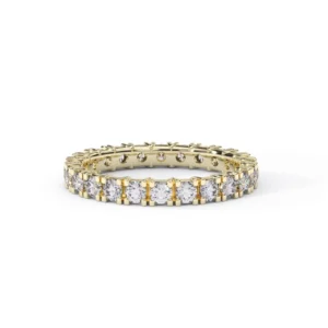Anillo de matrimonio oro amarillo con diamantes ETERNIDAD
