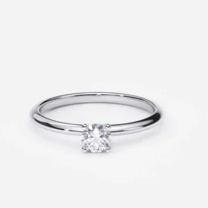 Anillo de compromiso oro blanco con diamantes estilo MINIMALISTA