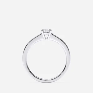 Anillo de compromiso oro blanco con diamantes estilo TRADICIONAL CESTA